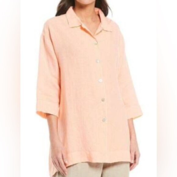 Bryn Walker Linen Tunic Swing Top Relaxed Lagenlook‎ Size Large Med - Picture 3 of 9